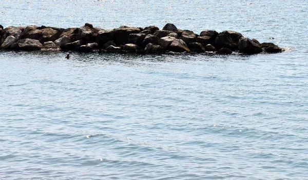 Sea Rocks Background Water — Fotografie, imagine de stoc