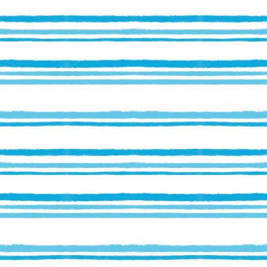 Illustration seamless patterns drawing of blue line striped plaid repeat pattern with rough blush, on white background for fashion fabric textiles, wallpaper, paper wrapping