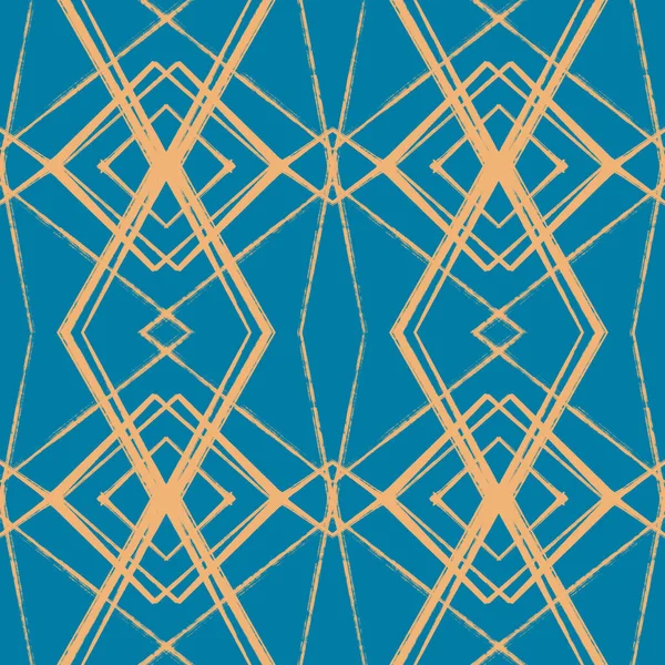 Illustration Seamless Patterns Drawing Orang Diagonal Plaid Repeat Pattern Rough — Fotografia de Stock