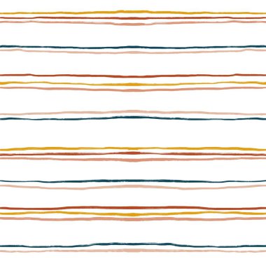 Illustration seamless patterns drawing of pink yellow blue line striped plaid repeat pattern with rough blush, on white background for clothing fashion fabric textiles, wallpaper, paper wrapping
