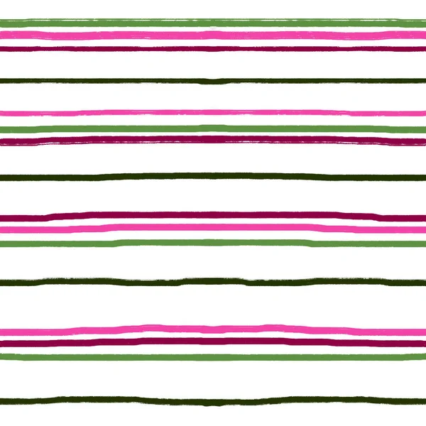 Illustration Seamless Patterns Drawing Pink Green Line Striped Plaid Repeat — 스톡 사진