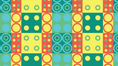 Animasyon Memphis retro tarzı soyut arkaplan
