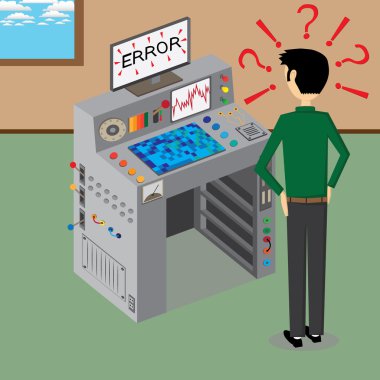 Error supercomputer clipart