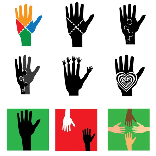 Signs of hands — Stock Vector