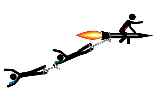 raket üzerinde uçuş ekibi