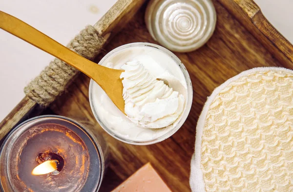 Bodywhip Ook Bekend Als Body Butter Huidverzorging Moisturizer Crème Houten — Stockfoto