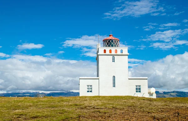 Dyrhlaey Lighthouse Island Iceland Europe Popular Tourist Sight — Photo