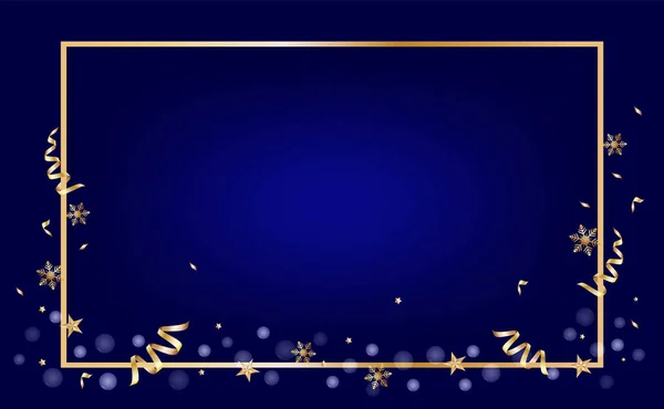 Frohes Neues Jahr Weihnachtsfeier Hintergrund Von Blue Weihnachten Urlaub Hintergrundabstrakt — Stockvektor
