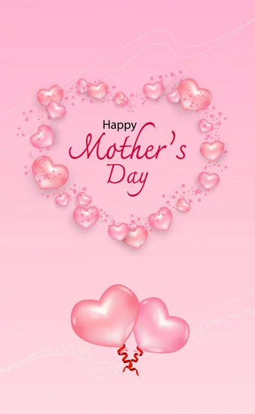 Mother Day Card Background Paper Cut Follower Vector — Vector de stock