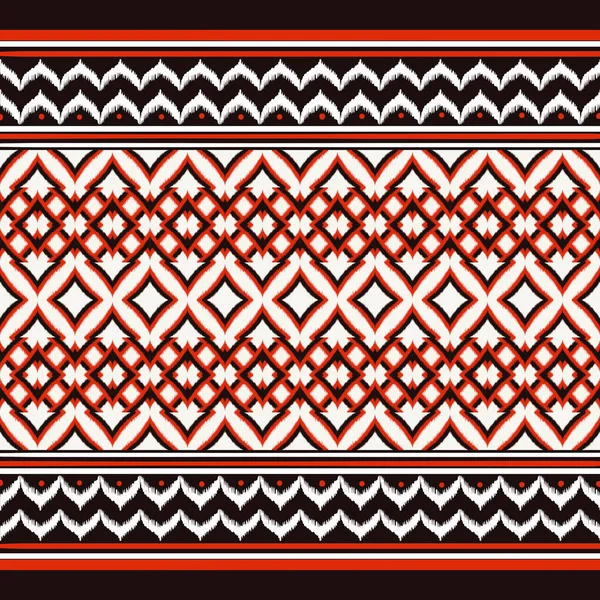 Ikat Geometric Folklore Ornament Seamless Pattern Figure Tribal Embroidery Folk — Zdjęcie stockowe