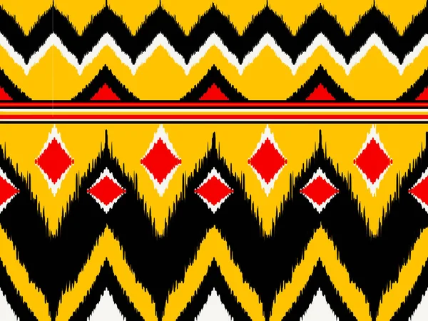 Ikat Geometric Folklore Ornament Seamless Pattern Figure Tribal Embroidery Folk — Stockfoto