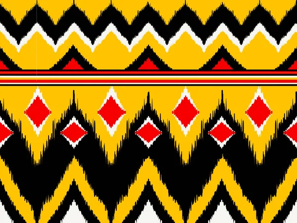 Ikat Geometric Folklore Ornament Seamless Pattern Figure Tribal Embroidery Folk — ストック写真