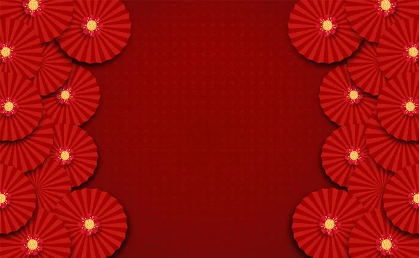 Postcard Happy Chinese New Year Chinese Traditional Chinese Background Vector — Image vectorielle