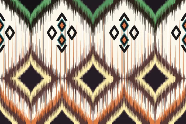 Arte Ikat Geométrica Étnica Abstrata Padrão Sem Costura Tribal Bordado — Fotografia de Stock