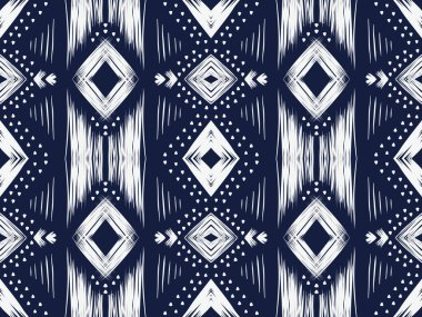 Kumaşsız desen geometrik geleneksel Batik kumaş illüstrasyon nakış tarzı.