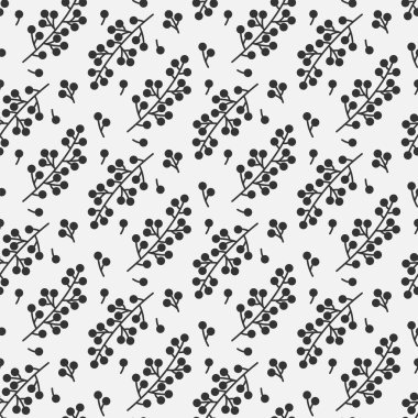 Noel aralıksız ve böğürtlenli. Tebrik kartları, duvar kâğıdı, hediye kağıdı, web sayfası geçmişi, kış süslemeleri için mükemmel. Vektör illüstrasyonu.