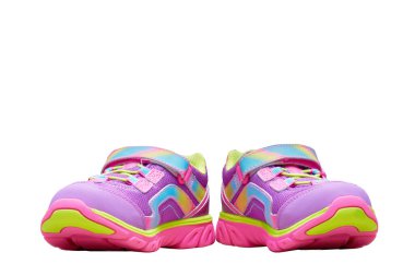 Renkli çocuk ayakkabısı beyazda izole edilmiş.