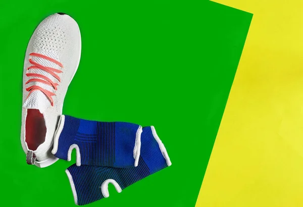Apoio Tornozelo Esporte Sapato Sapatilha Para Fitness — Fotografia de Stock