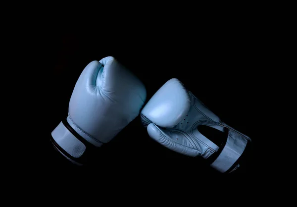 Blå Boxningshandskar Sport Svart — Stockfoto