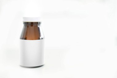 İlaç veya vitamin için plastik ilaç şişesi