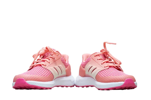 Roze Sport Schoenen Wit Geïsoleerde Achtergrond — Stockfoto