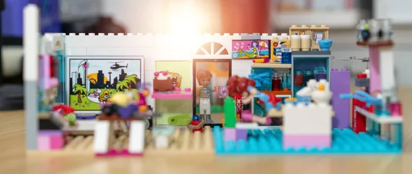 Bangkok Tayland Şubat 2022 Lego Arkadaşı Kız Figürlü Bir Odada — Stok fotoğraf