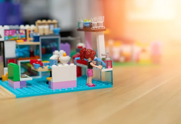 Bangkok Thailand Februari 2022 Lego Vriend Kamer Met Meisje Figuur — Stockfoto