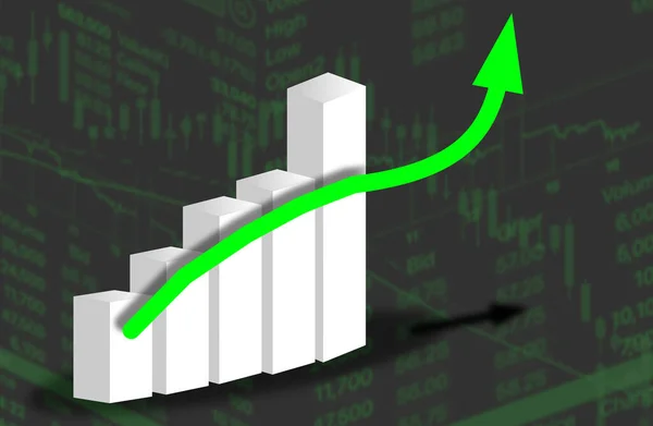 Graphique Barres Financières Avec Volatilité Marché — Photo
