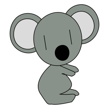 Koala ayı vektörü arka planda izole edildi
