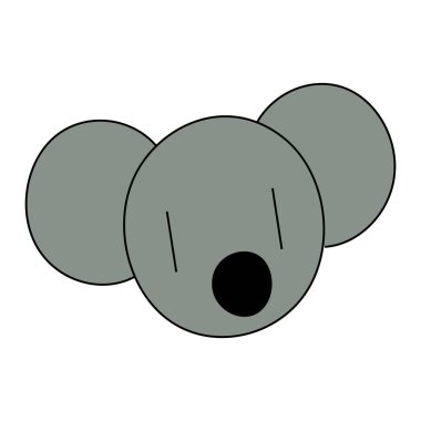 Koala ayı vektörü arka planda izole edildi