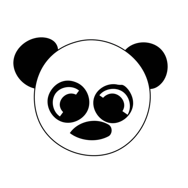 Panda Dans Vecteur Dessin Animé Isolé — Photo