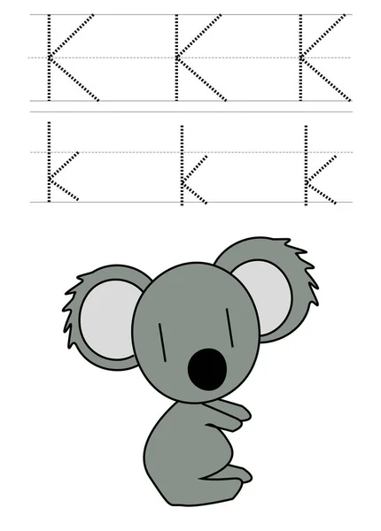 아이를 학습을 Kkoala 알파벳 — 스톡 사진