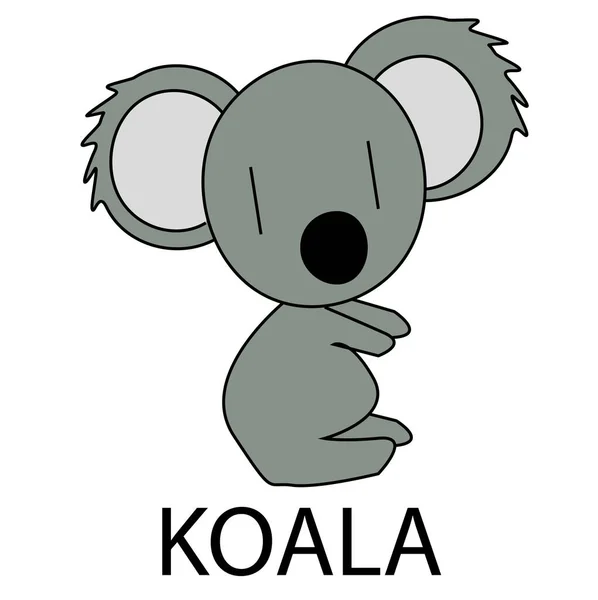 Koala Ours Vecteur Isolé Sur Fond — Photo
