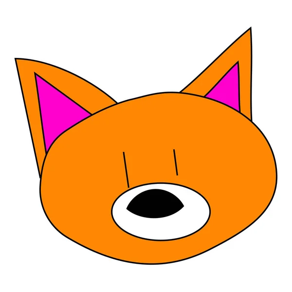 Fox Face Vector Isolated — Stock Photo, Image