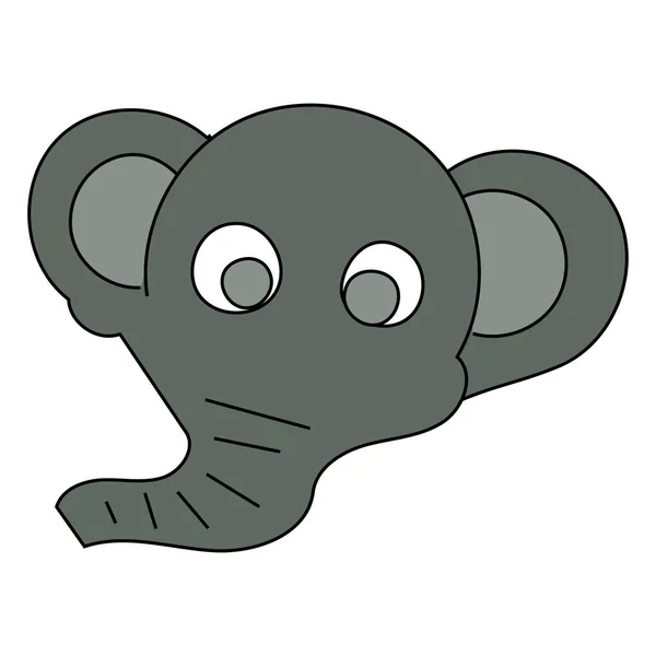 Vettore Dei Cartoni Animati Elefanti Isolamento — Foto Stock