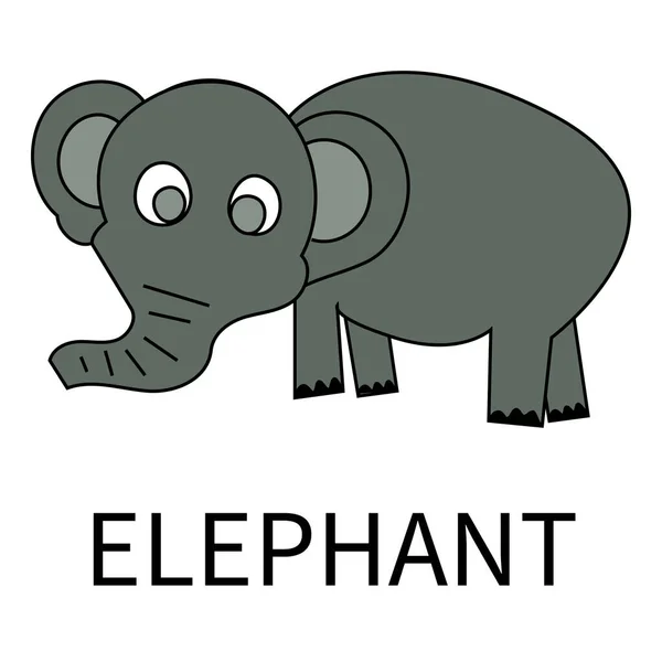 Sloní Karikatura Vektor Izolované — Stock fotografie