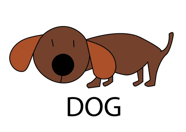 Animale Domestico Cane Vettore Cartone Animato Isolato — Foto Stock