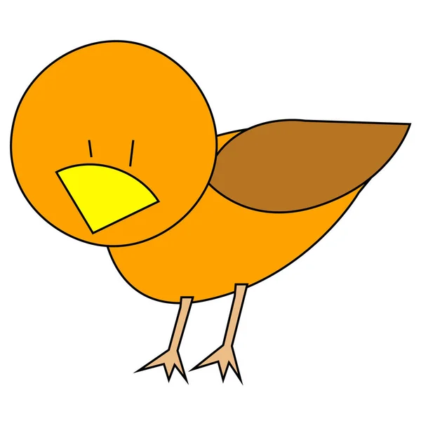 Bird Stand Cartoon Isolated — Stock Photo, Image