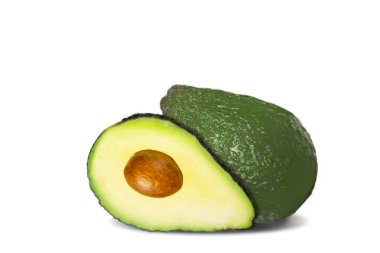 avokado beyaz arkaplanda izole edildi