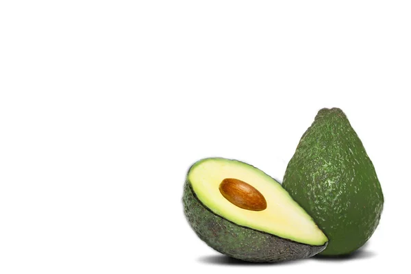 Avocado Geïsoleerd Witte Achtergrond — Stockfoto