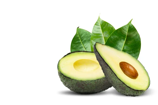 Avocado Geïsoleerd Witte Achtergrond — Stockfoto