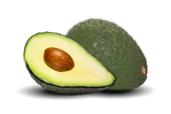 Avocado Geïsoleerd Witte Achtergrond — Stockfoto