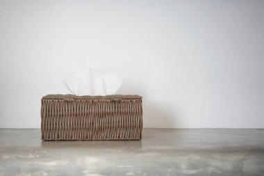 Kopyalama alanı olan kağıt mendil kutusu