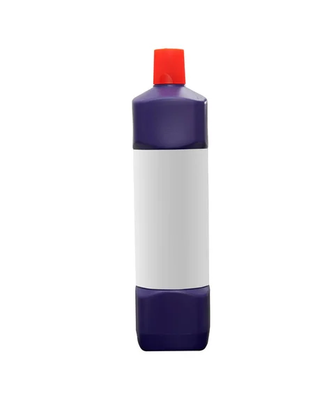 模拟用白色隔离的马桶清洁瓶 免版税图库照片