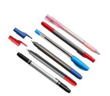 kalem ve işaret beyaz üzerine izole