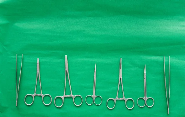 Operační Nástroje Pro Lékařskou Chirurgii Horní Pohled — Stock fotografie