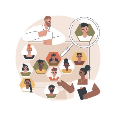 Müşteri kişiliği soyut konsept vektör çizimi.