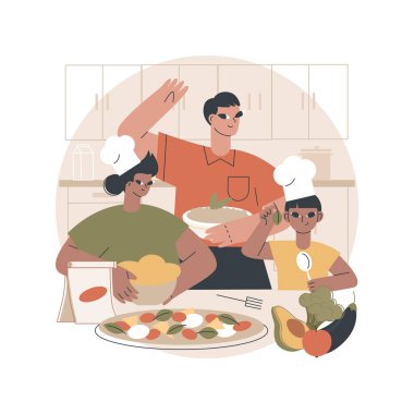 Ev yapımı soyut konsept vektör çizimi.