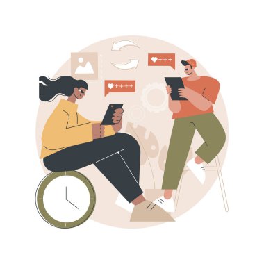 Düşüncesizce soyut konsept vektör çizimi.