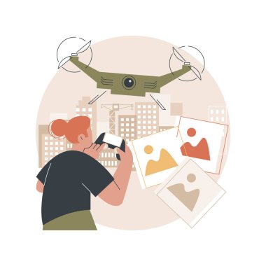 Hava fotoğrafçılığı soyut konsept vektör çizimi.